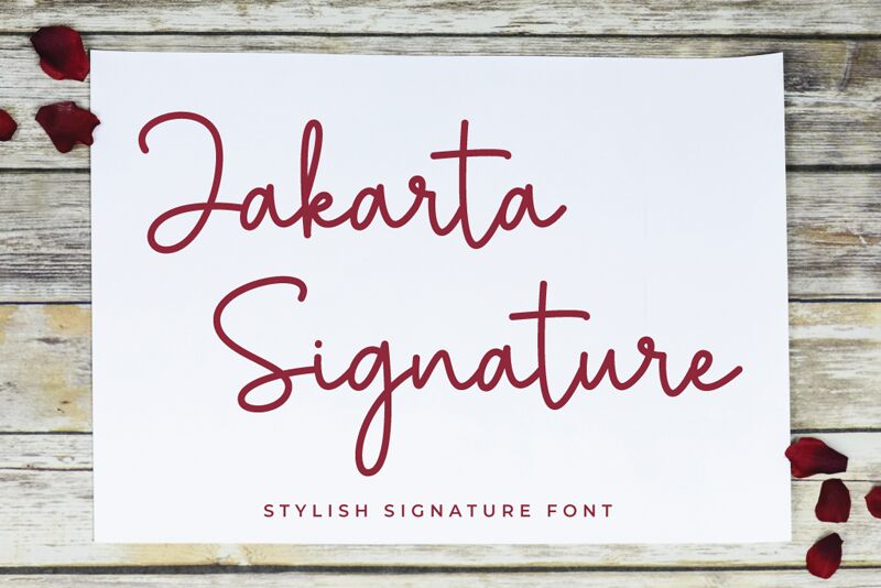 Jakarta Signature Schriftart