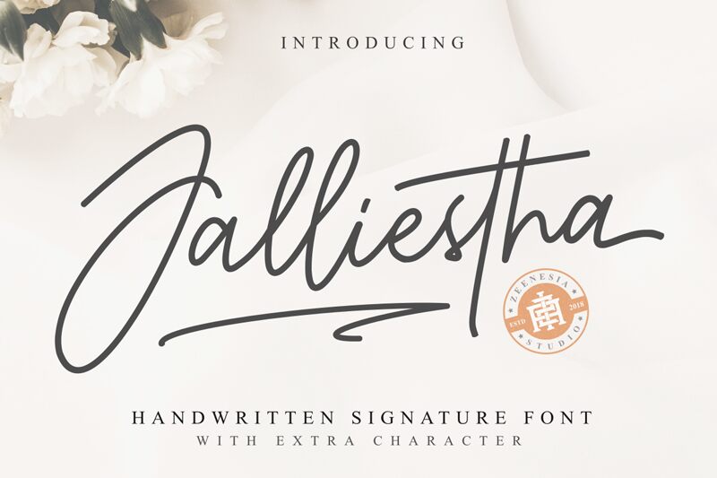 Jalliestha Signature Czcionka