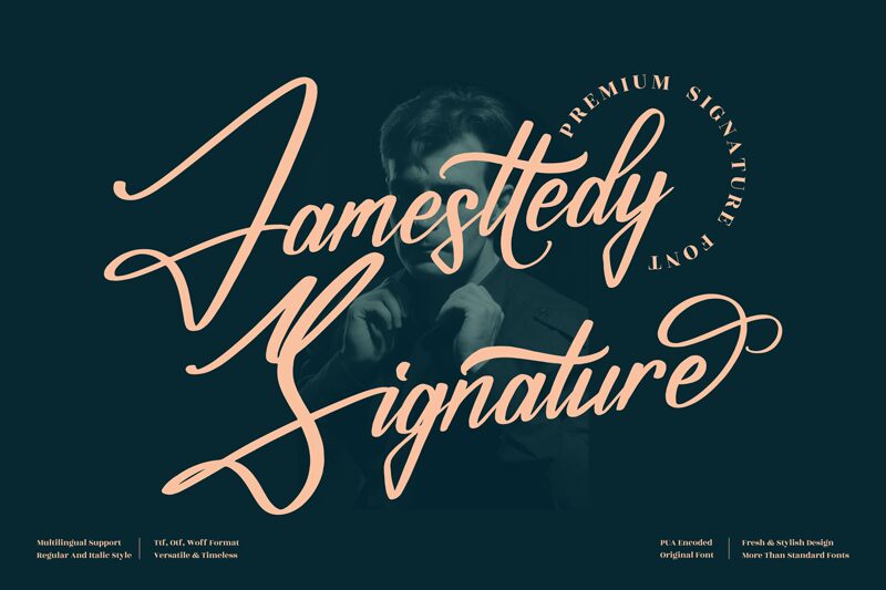 Jamesttedy Signature Schriftart
