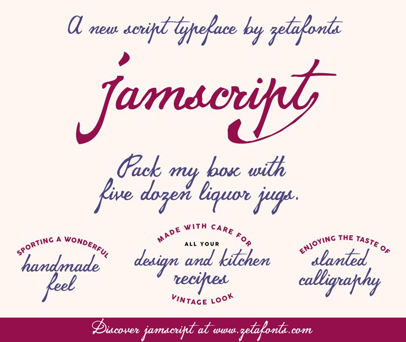 Jamscript Schriftart