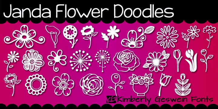 Janda Flower Doodles Czcionka