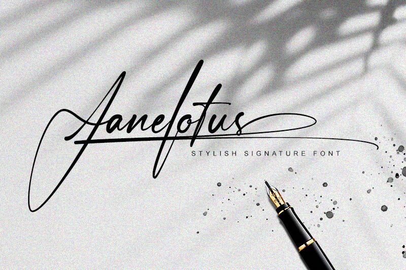 Janelotus demo font fonts2u