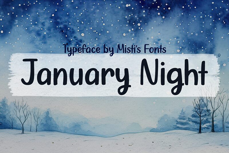 January Night Schriftart