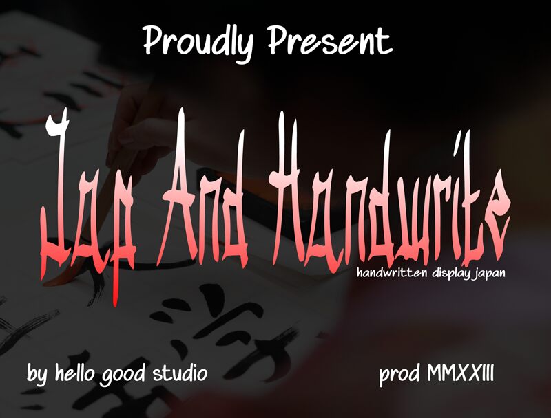Jap And Handwrite Schriftart