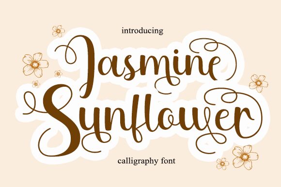 Jasmine Sunflower Schriftart