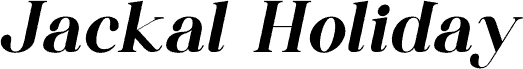 Jackal Holiday Italic