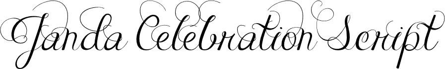 Janda Celebration Script font