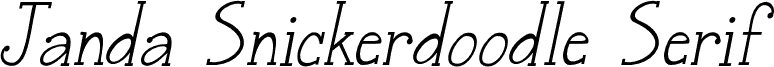 Janda Snickerdoodle Serif Italic