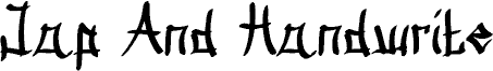 Jap And Handwrite font