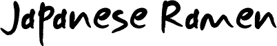 Japanese Ramen Schriftart
