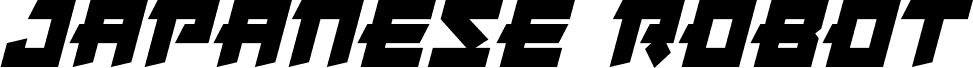 Preview of the Japanese Robot Italic font
