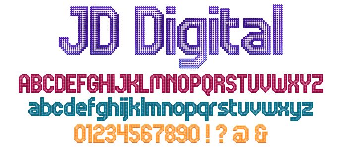 JD Digital Druh písma