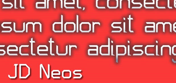 JD Neos Czcionka
