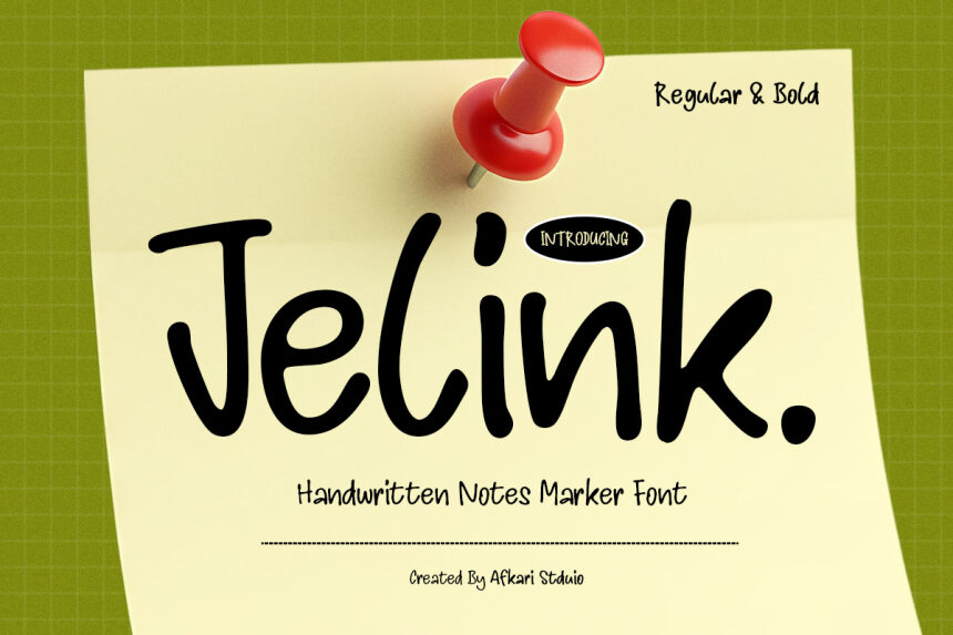 Jelink Bold — Font presentation