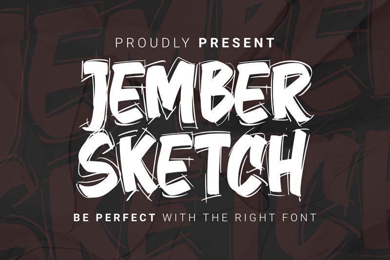 Jember Sketch Schriftart