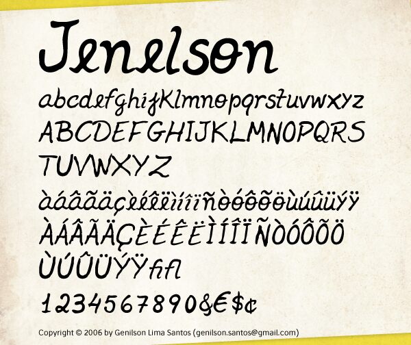Jenelson Schriftart