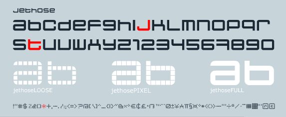 jethose Schriftart
