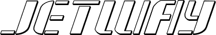 Ukážka písma Jetway 3D Italic