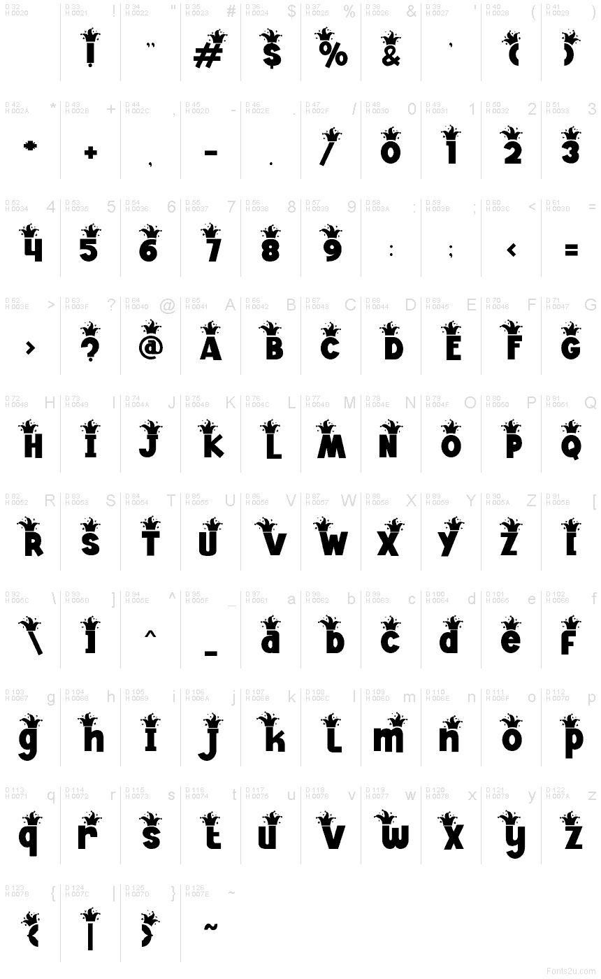 Basis-Lateinisch - Zeichentabelle
