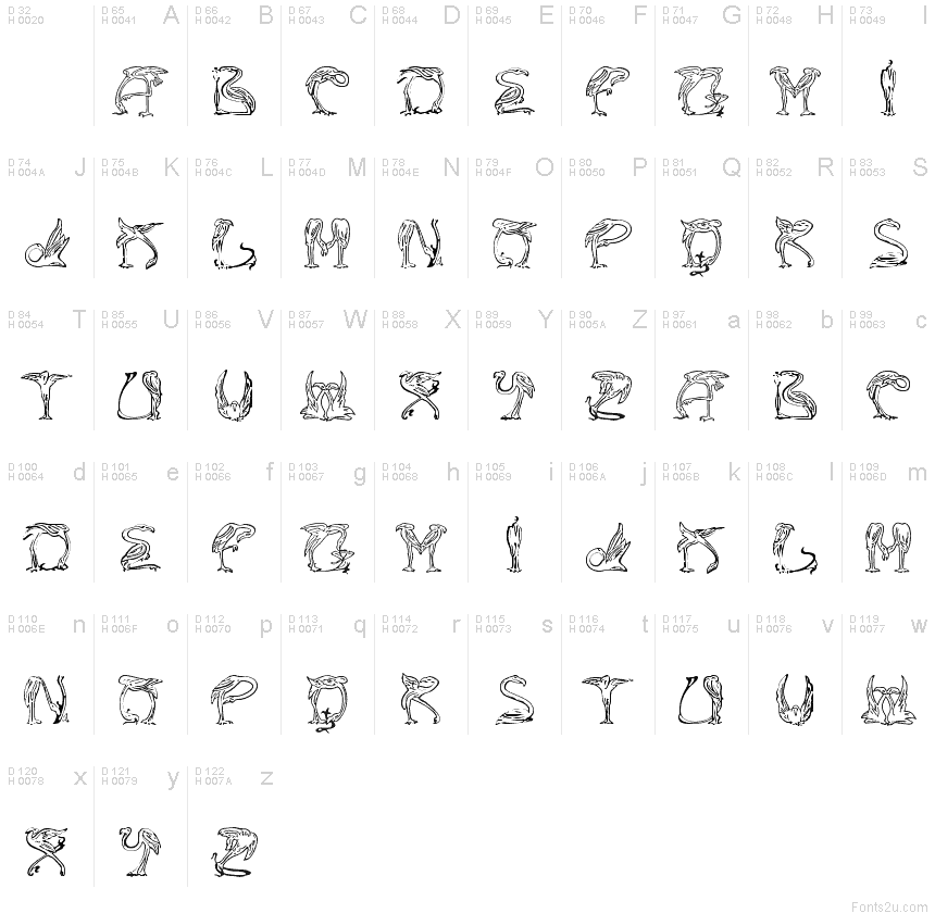 Basic Latin - charmap