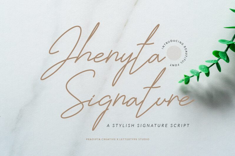 Jhenyta Signature Czcionka