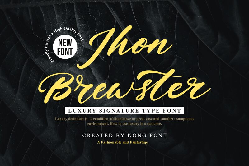 Jhon Brewster Schriftart