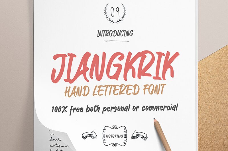 JIANGKRIK Schriftart