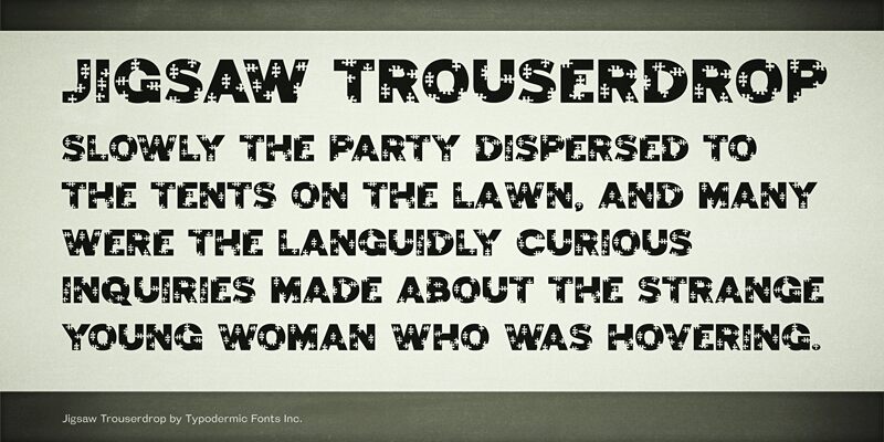 Jigsaw Trouserdrop Czcionka