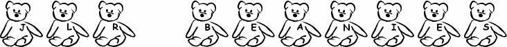 Preview of the JLR Beanies font