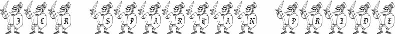 Preview of the JLR Spartan Pride font