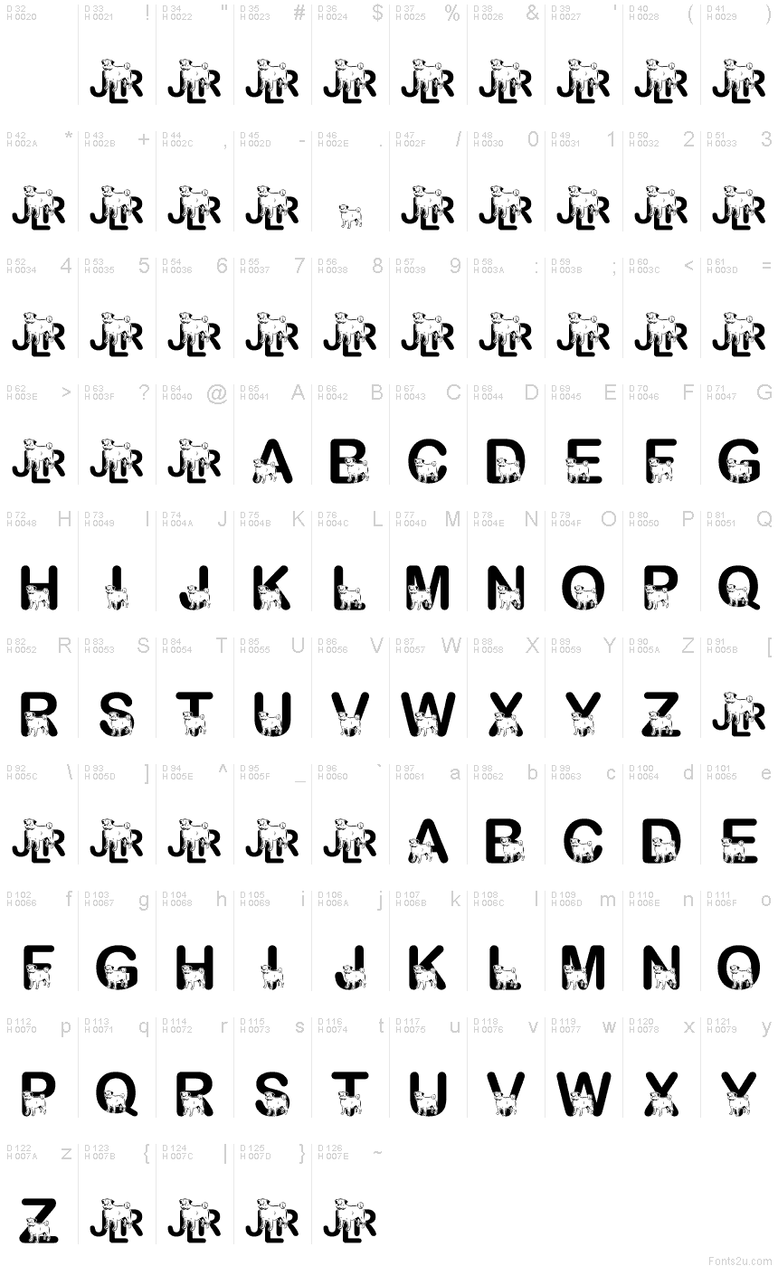Basic Latin - charmap