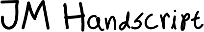 JM Handscript 字体预览