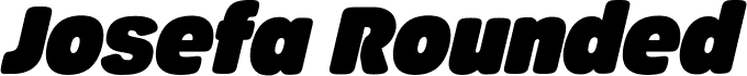 Josefa Rounded Reduced Black Italic