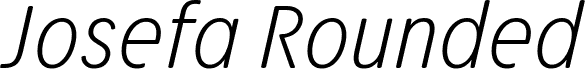 Josefa Rounded Reduced ExtraLight Italic