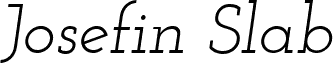 Josefin Slab Italic
