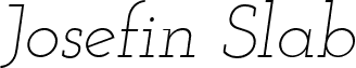 Josefin Slab Light Italic