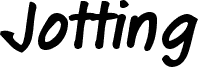 Preview of the Jotting Bold Italic font