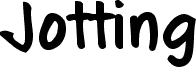 Preview of the Jotting Bold font