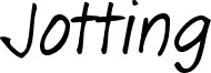 Preview of the Jotting Italic font
