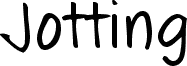Preview of the Jotting Regular font