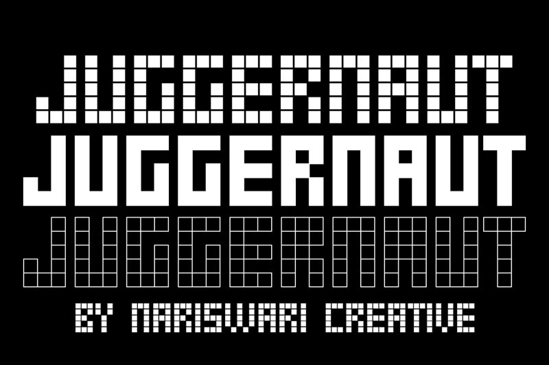 JUGGERNAUT Schriftart