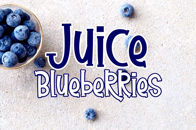 Juice Blueberries Czcionka