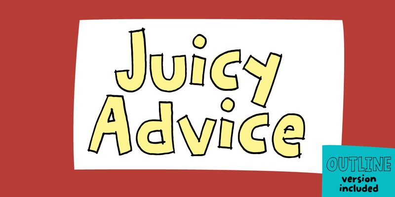 Juicy Advice Czcionka