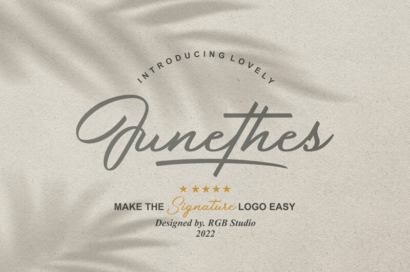Junethes Schriftart