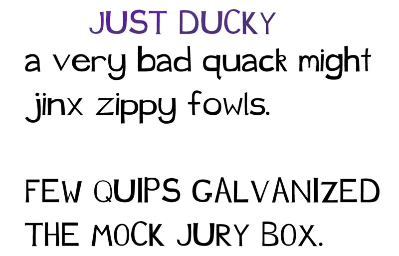 JustDucky Font