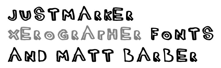 JustMarker Druh písma