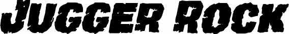 Preview of the Jugger Rock Condensed Italic font