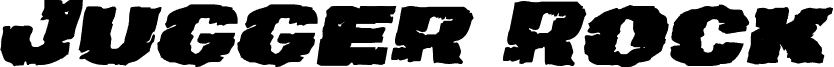 Preview of the Jugger Rock Expanded Italic font