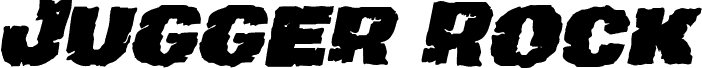 Preview of the Jugger Rock Italic font