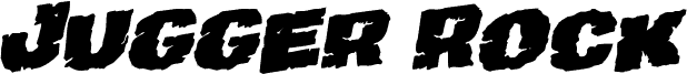 Preview of the Jugger Rock Rotalic font